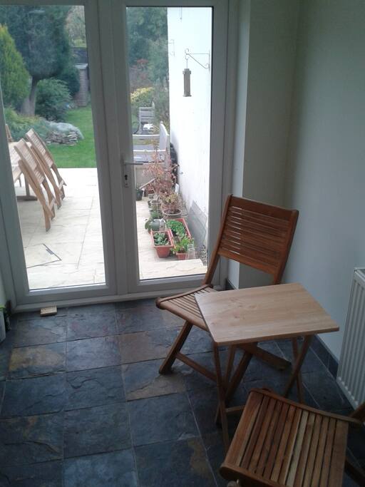 Kitchen diner space overlooking garden