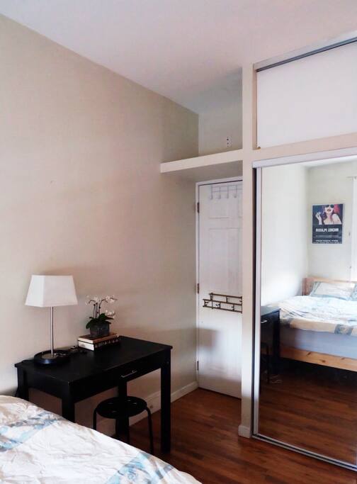 Work space in the bedroom