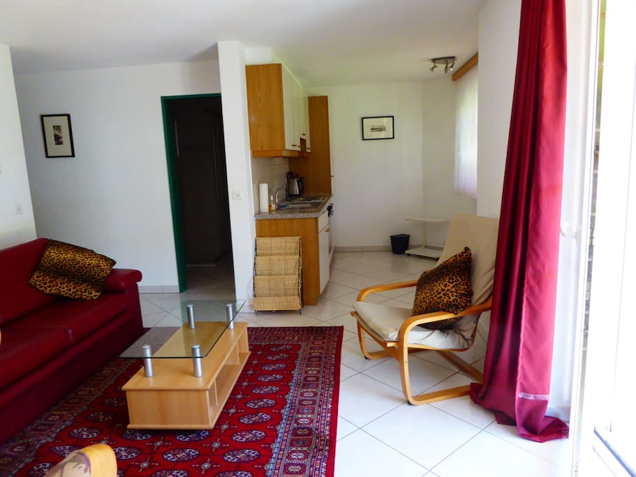 Living area & kitchen