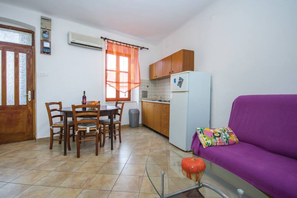Living room and dining room