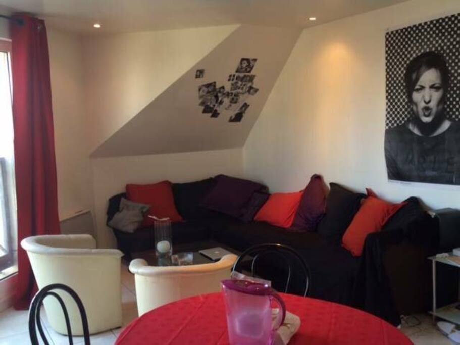 Le salon, bel espace de vie.