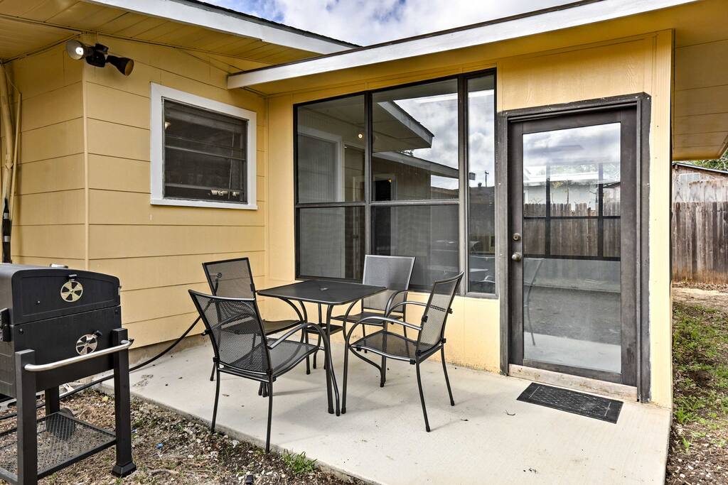 Soak up the sunshine from the patio.
