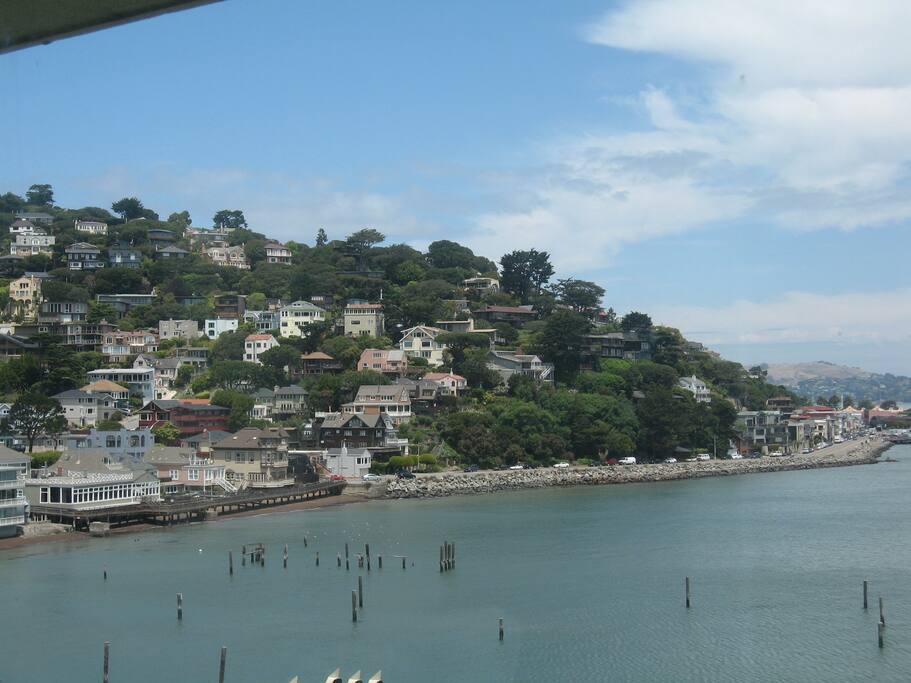 Sausalito hills from the deck
