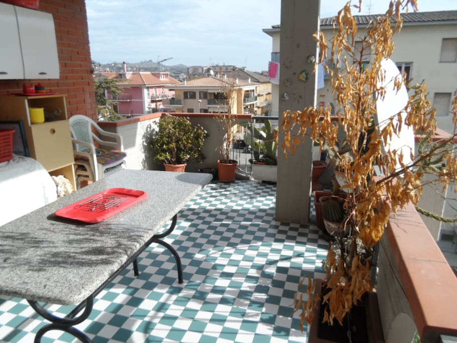 terrasse aménagée et ombragée