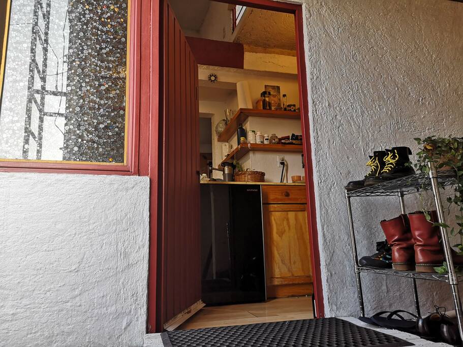 entrance from stairs, 4 floors up
