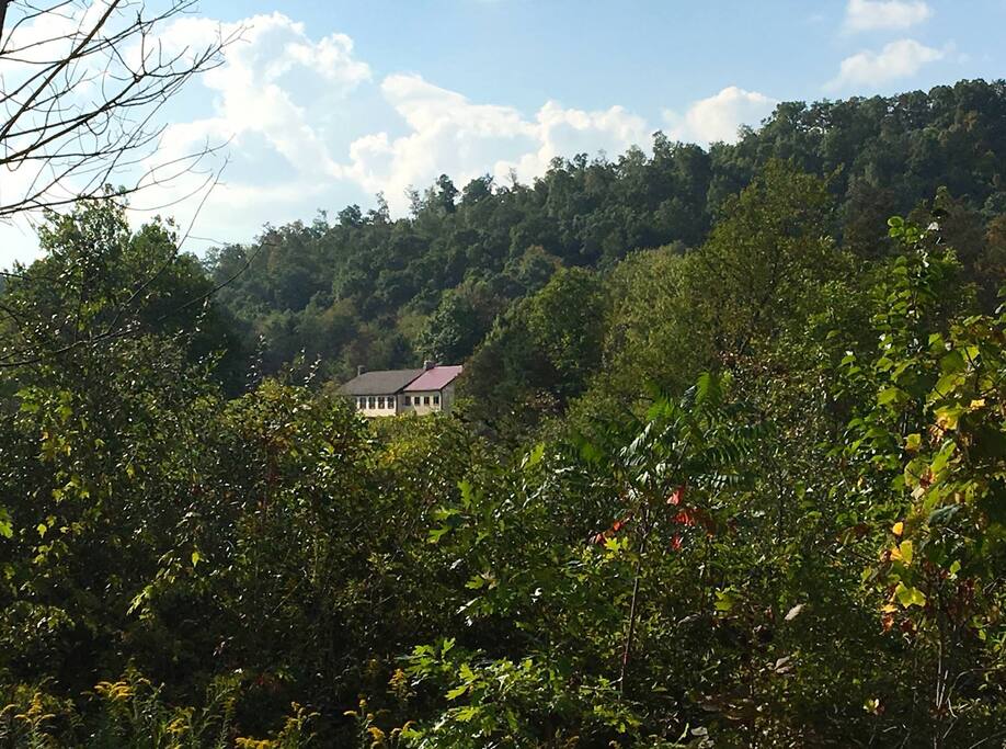 The lodge is nestled in 500 acres of private property.