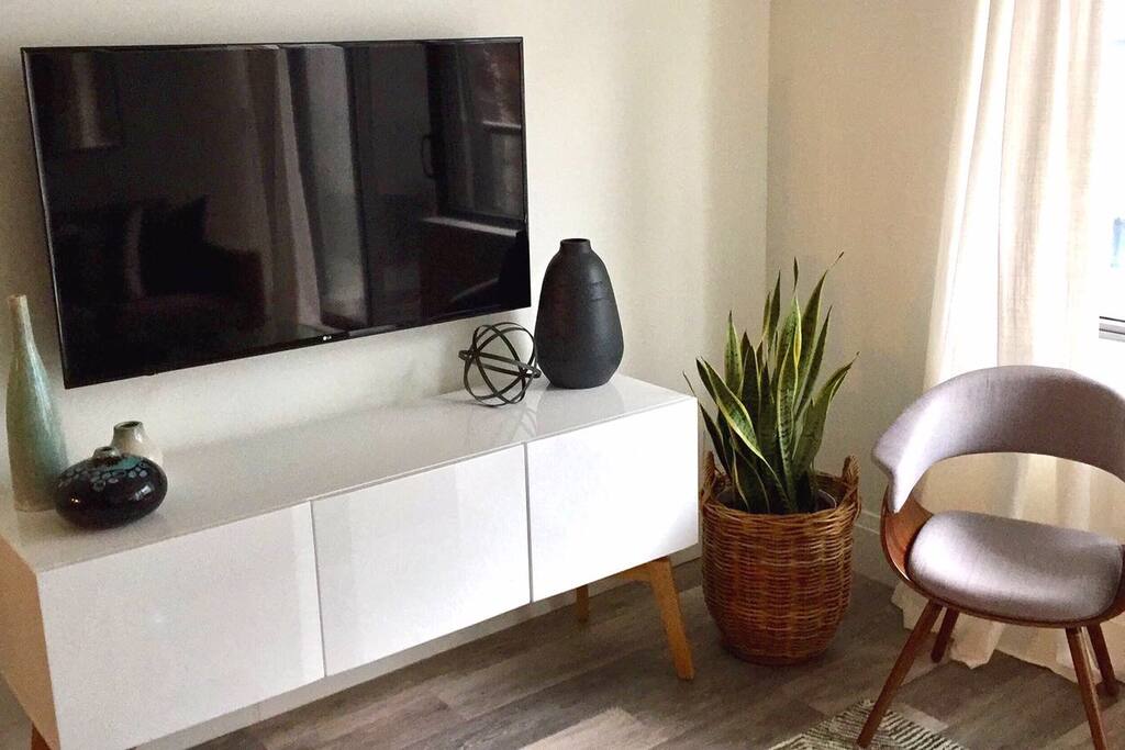 TV and credenza