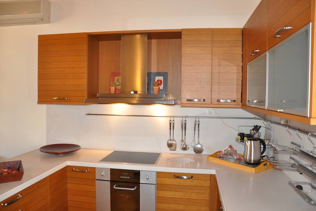 Tidied up on top of luxurious Corian solid surface