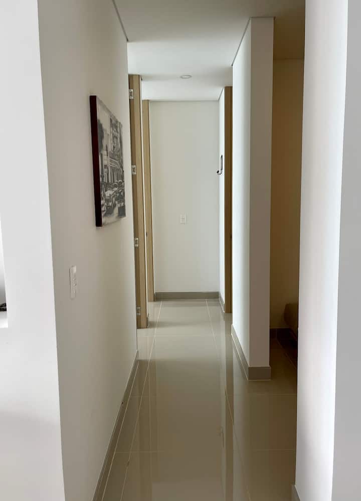 Camino a las habitaciones 