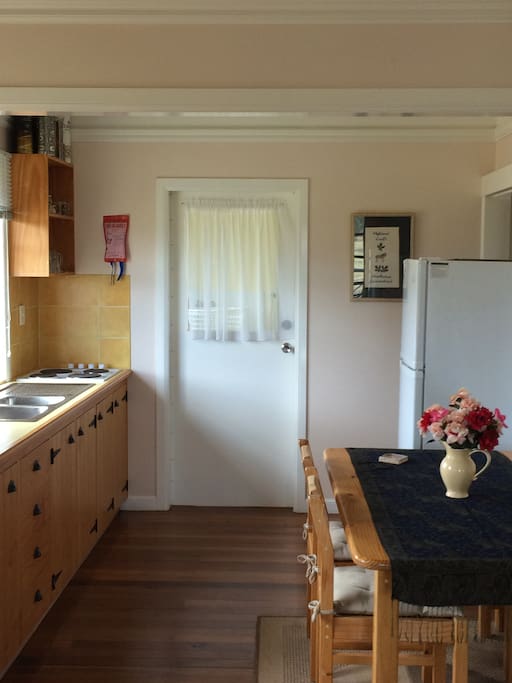 The kitchen is fully equipped
