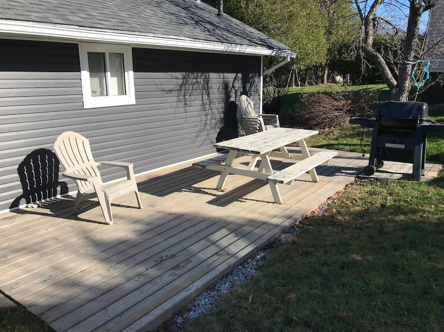 The back deck. A sun worshippers paradise.