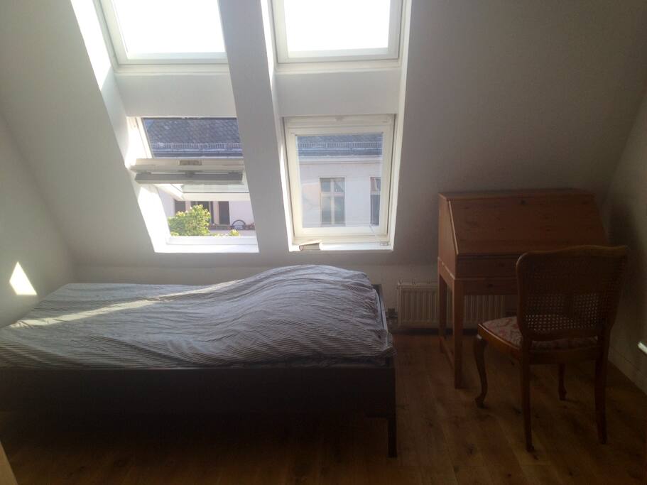 Your room (there are blinds in the windows to make it darker if you wann to sleep)