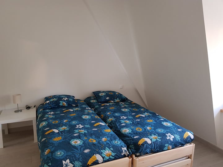 Chambres avec 4 lits simples gigognes