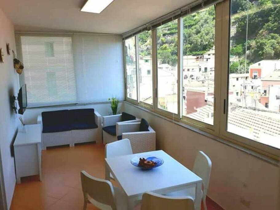 Veranda con vista monte