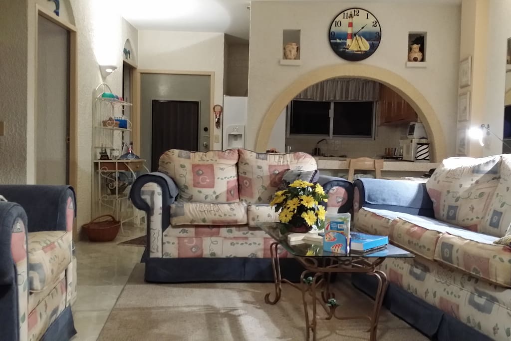 Beach theme makes this place a cozy home away from home.