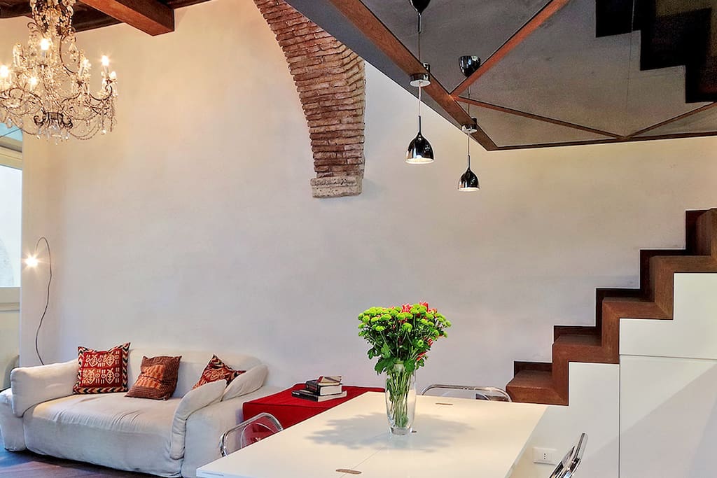 One bedroom holiday apartment near Piazza Campo de Fiori - Living room