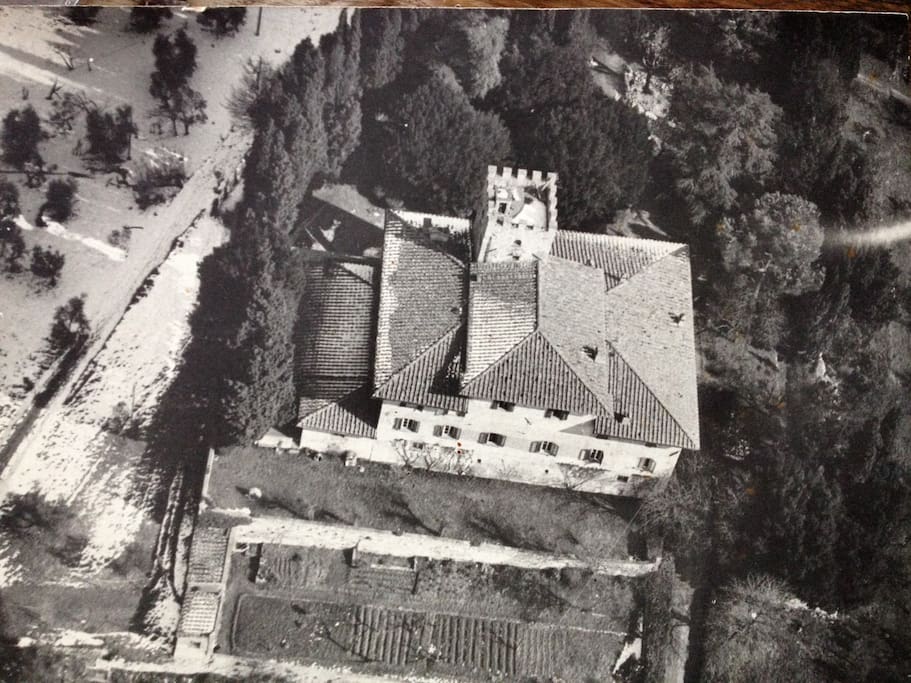 Aerial view of the villa