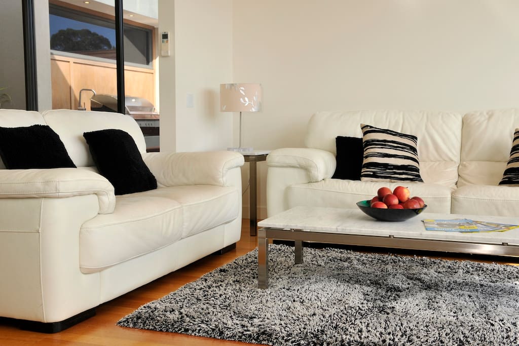 Comfortable leather lounges