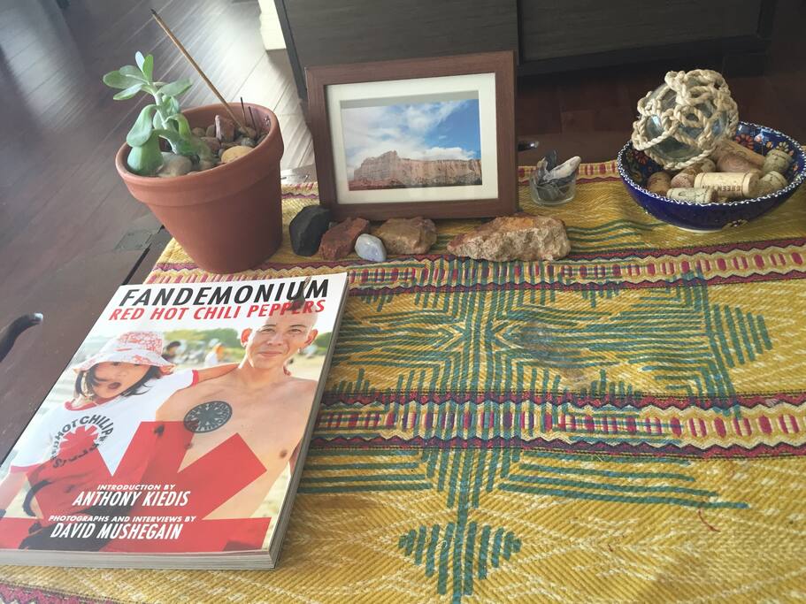 Shows a bit of my personality! We're huge chili pepper fans, have travelled through Arizona's deserts and theme'd the living room off of Sedona's red rocks.