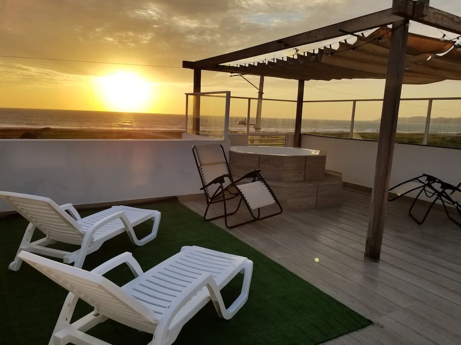 Vista de los atardeceres de Playas