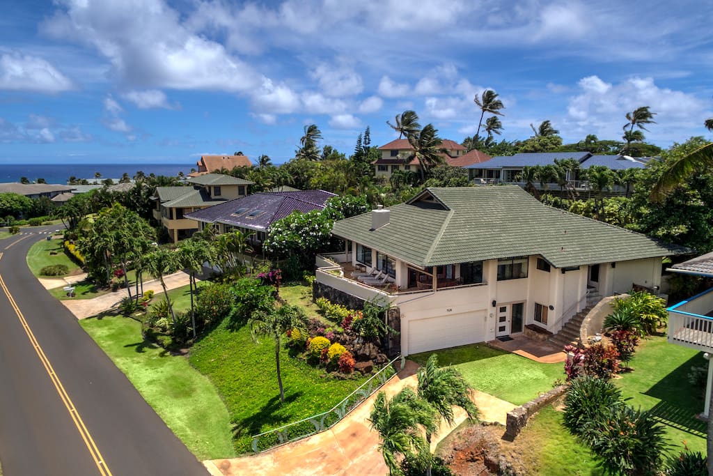 Aerial view front of house