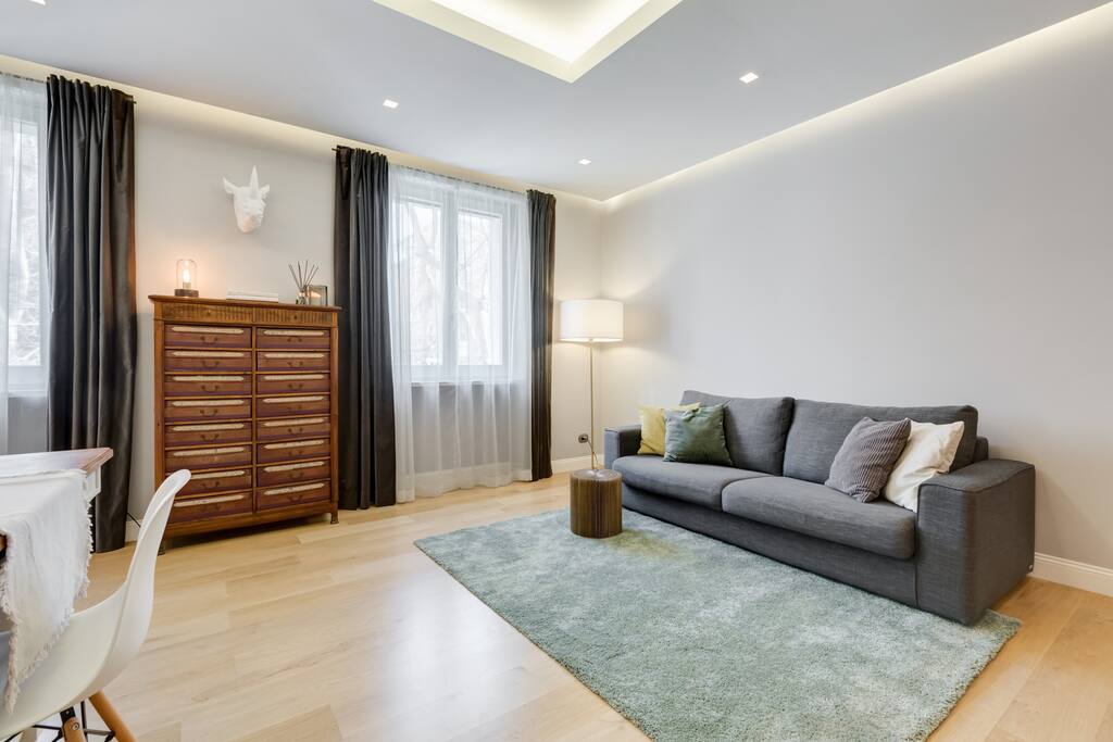 Living room with sofa bed