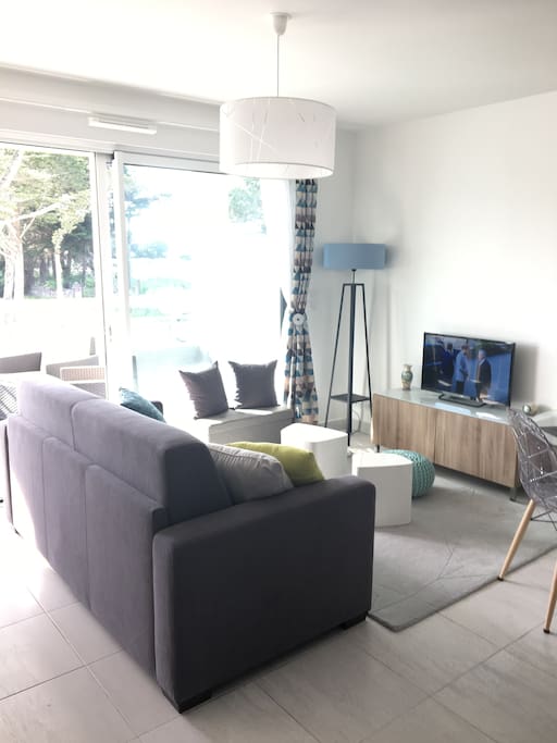 Coin salon avec TV