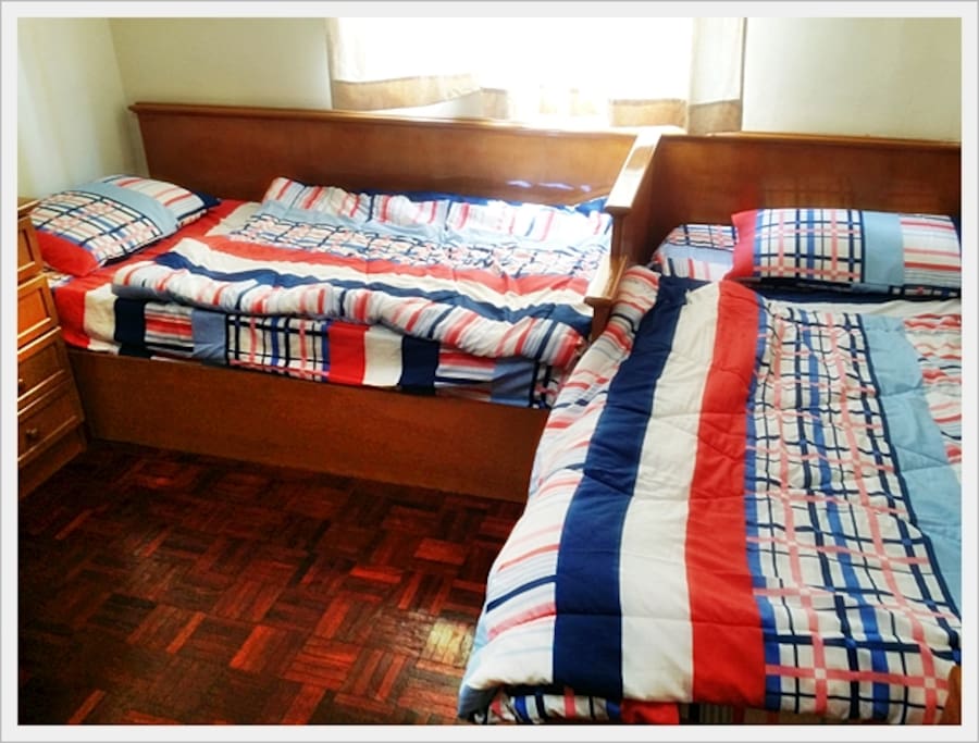 Two shared Single Bed