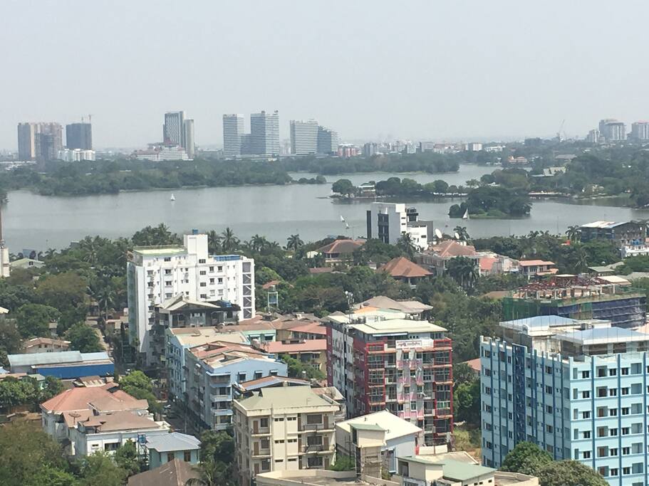 inya lake view from gallery12th floor