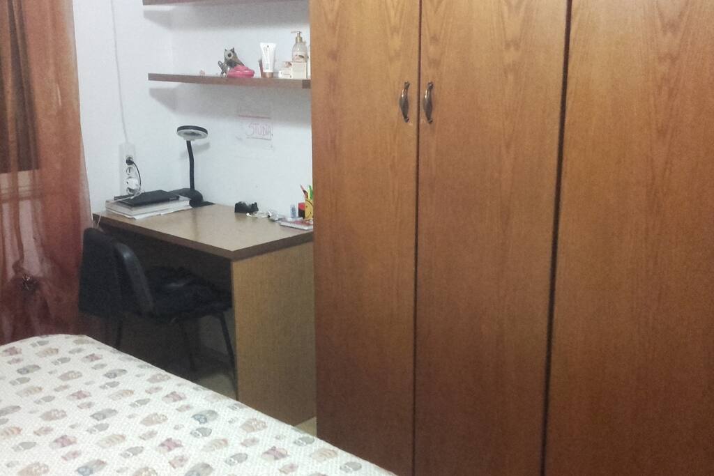 Study desk and warderobe .