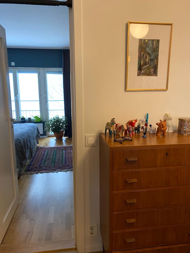 Главна спална соба гледана од ходникот на вториот кат 