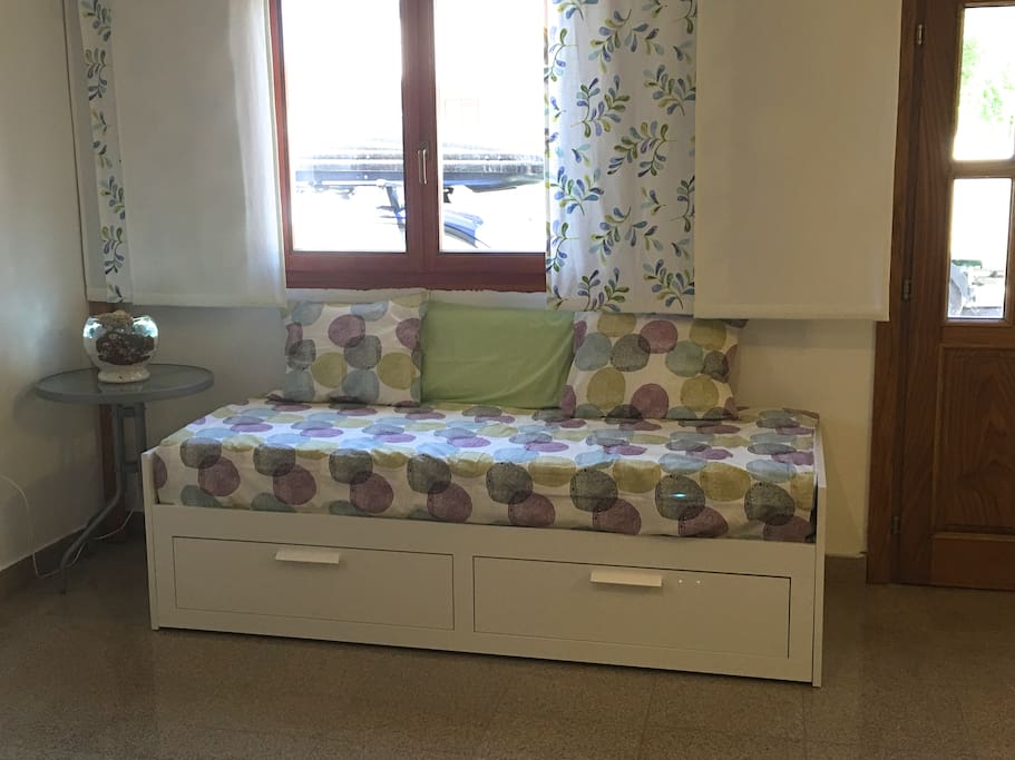 Additional bed in living room