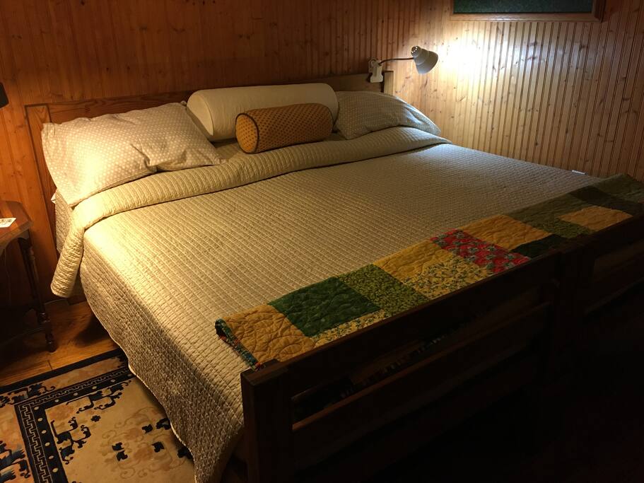 Bedroom arranged as a king