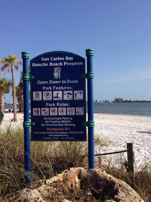 Walk, Run, Bike, or Drive: An easy 2 miles away, your street dead ends into the ocean at the Bunche Beach Nature Preserve on San Carolos Bay where you can rent kayaks & stand up paddleboards. There is also a stand up paddleboard rental service right in your private community. The Sanibel Island Causeway is also just 2 miles away & has gorgeous beaches. Ft. Myers Beach is an easy 5 miles away.