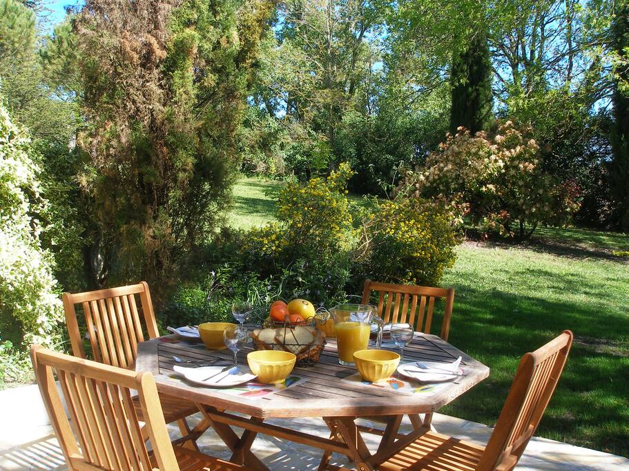 la terrasse avec barbecue