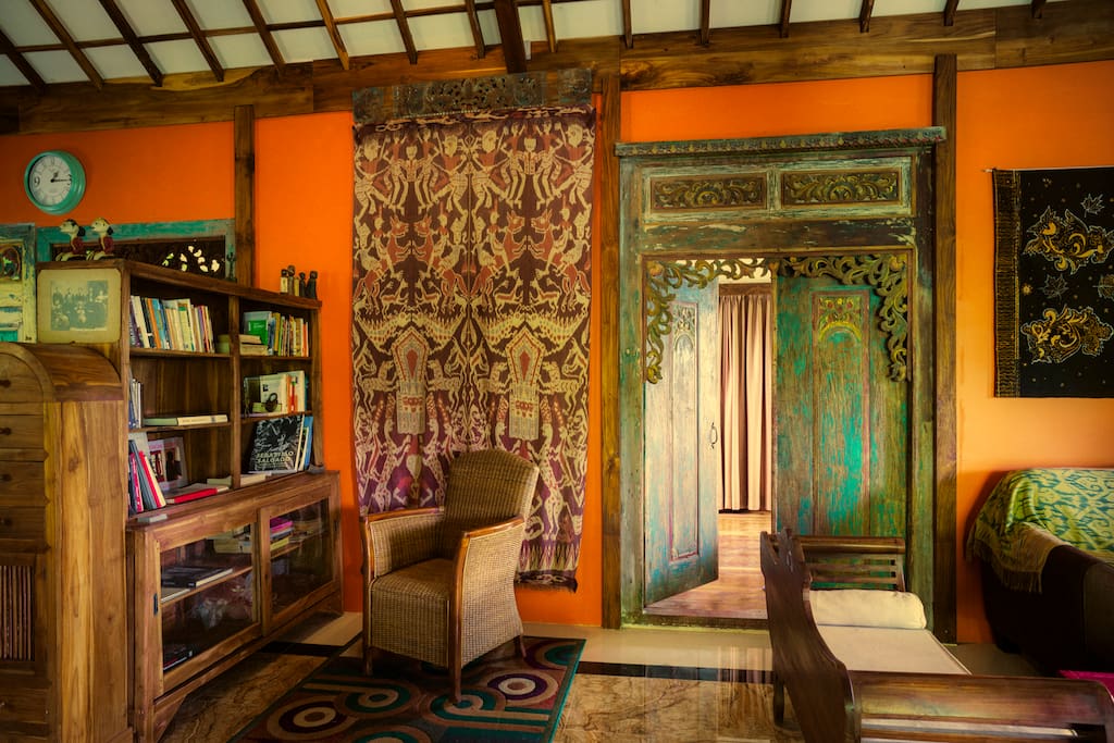 Communal room with books