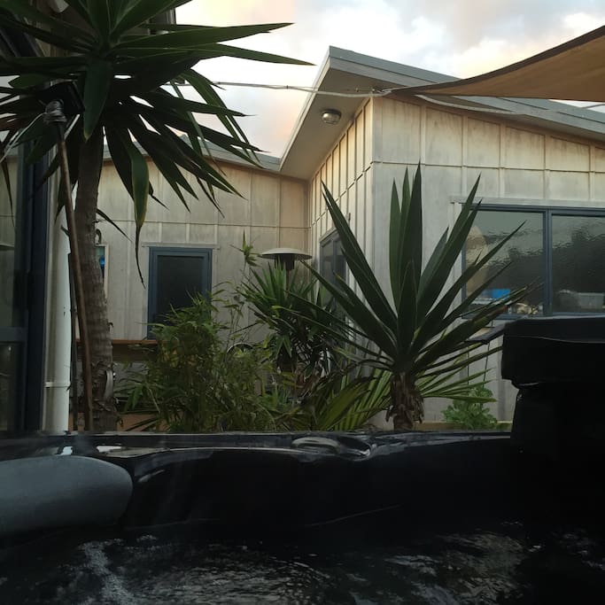 Secluded view from the spa