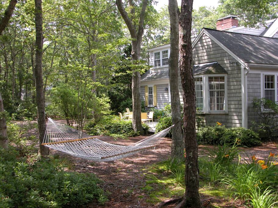 Looking Southwest to Dining Room and terrace.