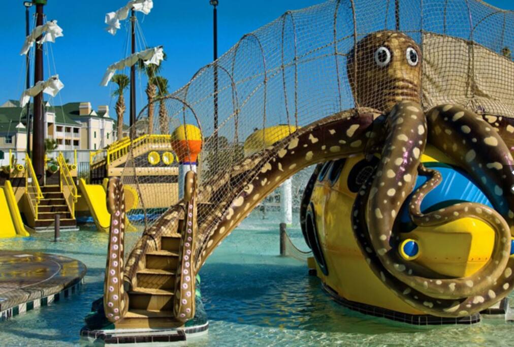 Kids Pool with Water Slide, off main pool with Lazy River