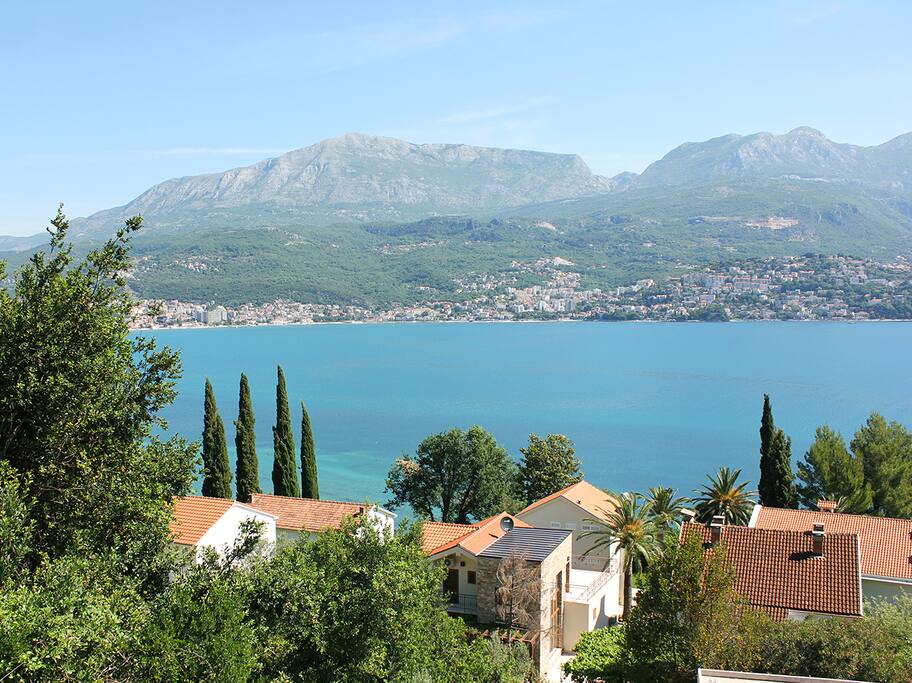 Sea & mountain view from the balcony of apartment