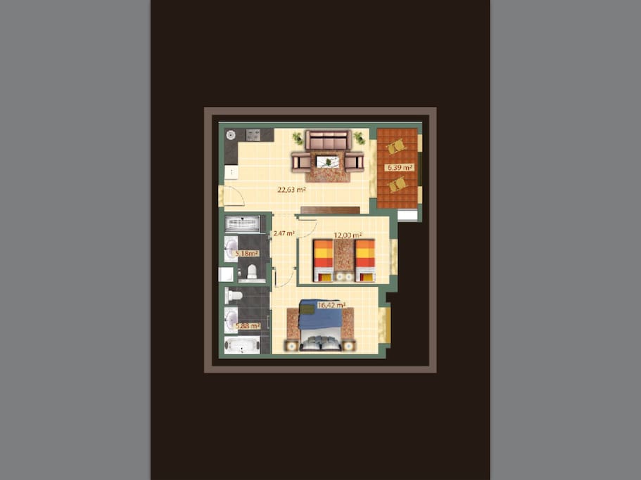 Plan de l'appartement