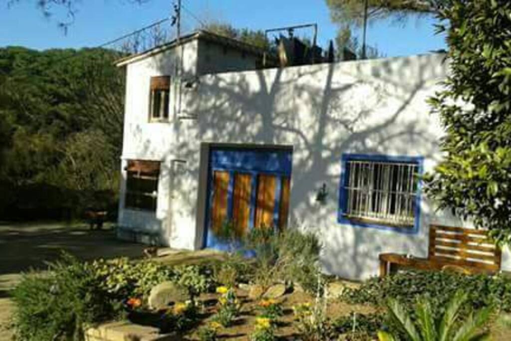 La casa está ubicada en una finca de más de 3 hectáreas con jardín y bosque. Junto a nosotros hay dos casitas con las que mantenemos una amistoso a la par que discreto contacto. Nos gusta tener y ofrecer privacidad por encima de todo.