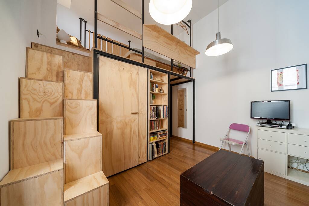 Steps of the loft bed