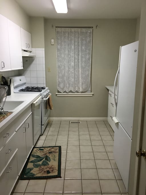 Kitchen is stocked with dishes and utensils (shared with other guests)