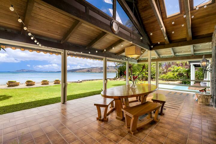 Maunalua Sunset: Oceanfront Estate w/Pool/Spa & AC