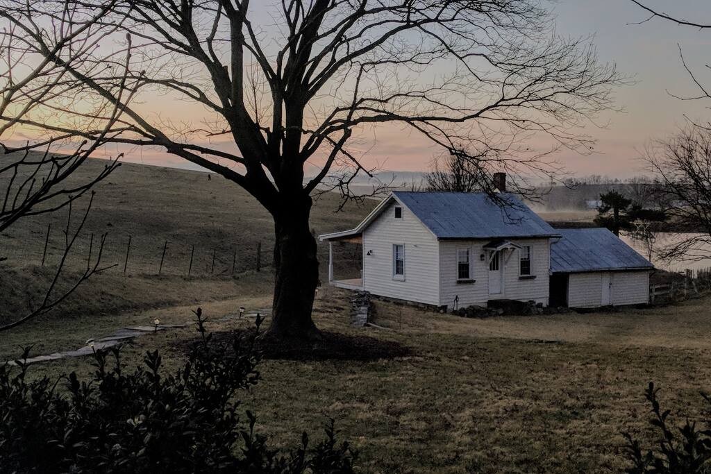 The spring house in winter