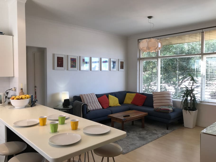 Open Plan living. Designed by Vogue Living with Breakfast Bar and Gas Heating