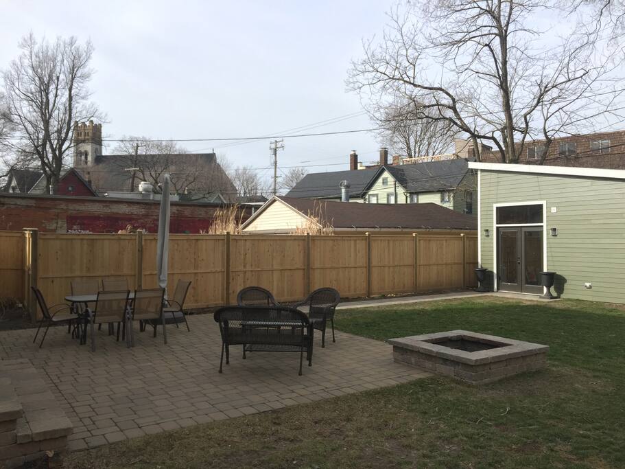 Outdoor entertaining space.