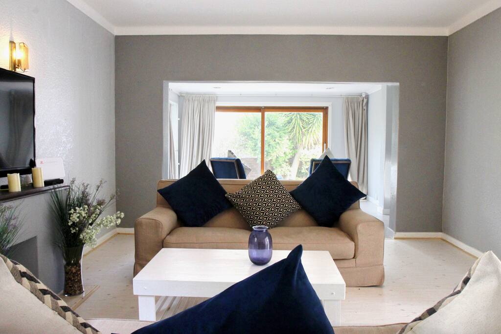 The lounge has 2 * 3 seater sofas