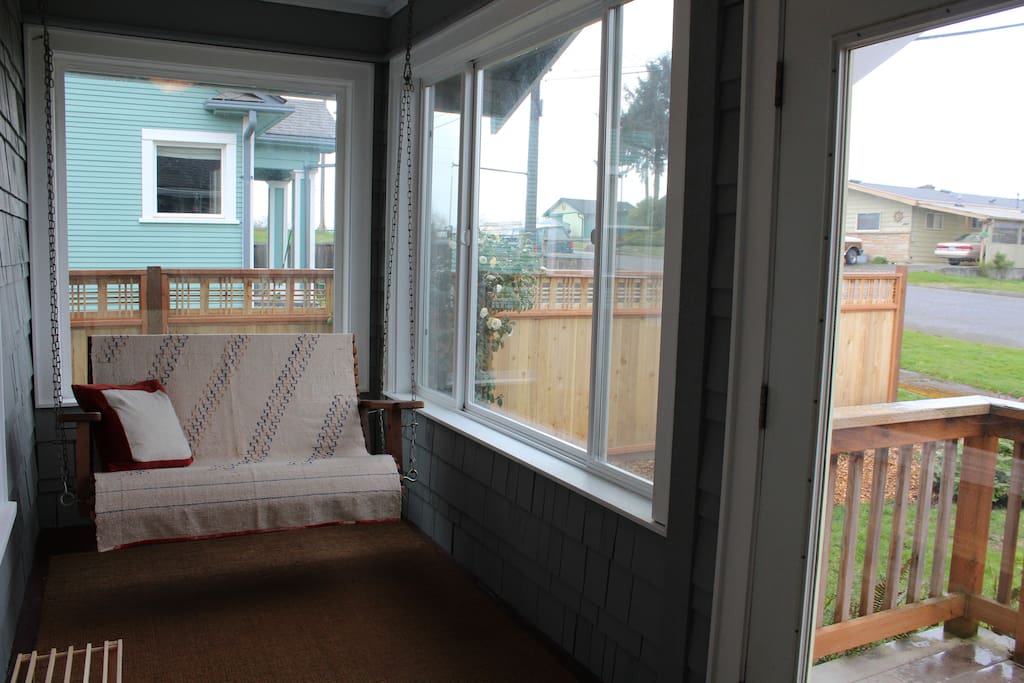 Front porch with swing